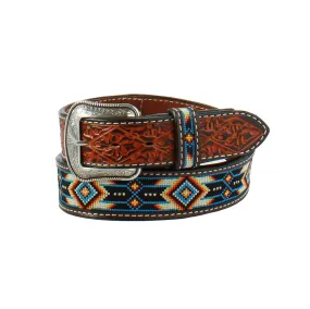 3D Aztec Embroidered Men's Belt