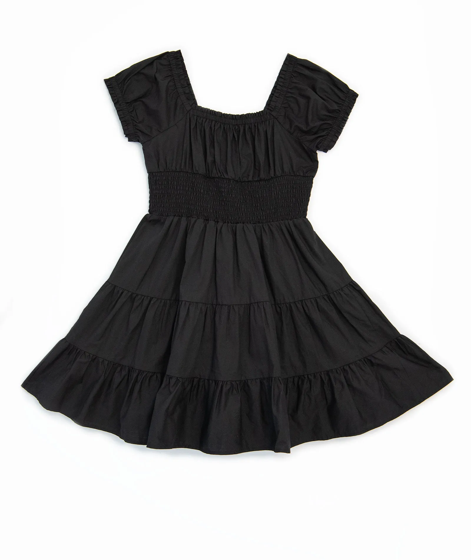 8apart Women Virginia Black Smocked Dress