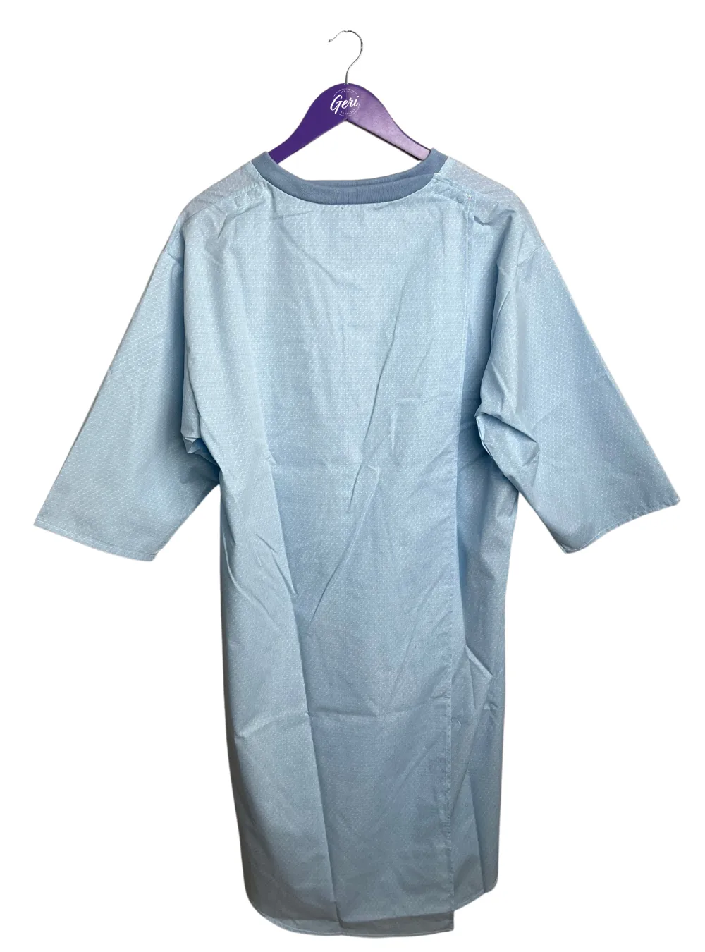 Adaptive Poly-Cotton V-Neck Nightshirt