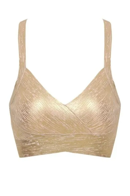 Ang Bandage Crop Top - Gold