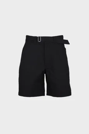 Belted Shorts - Black Linen