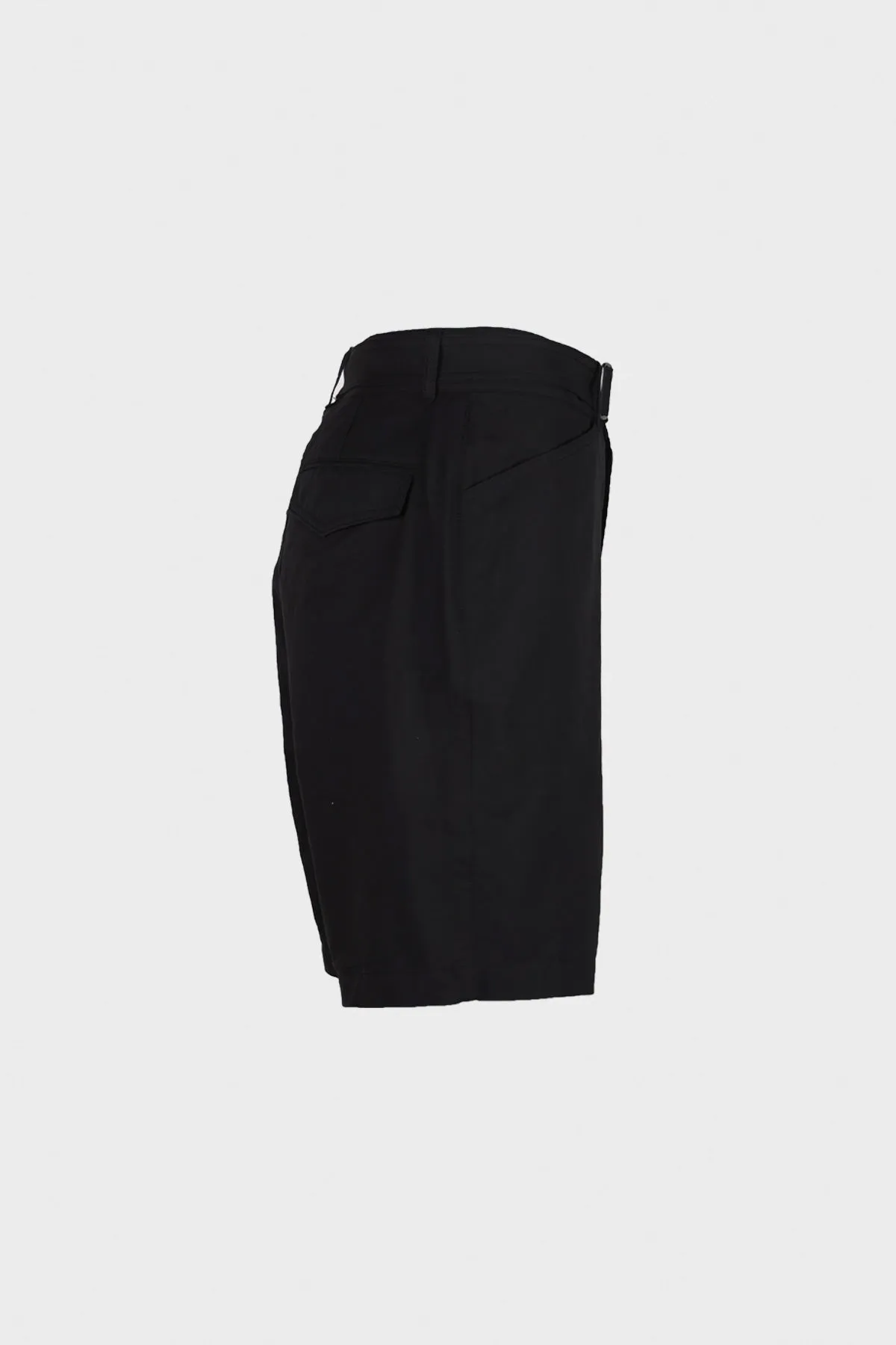 Belted Shorts - Black Linen