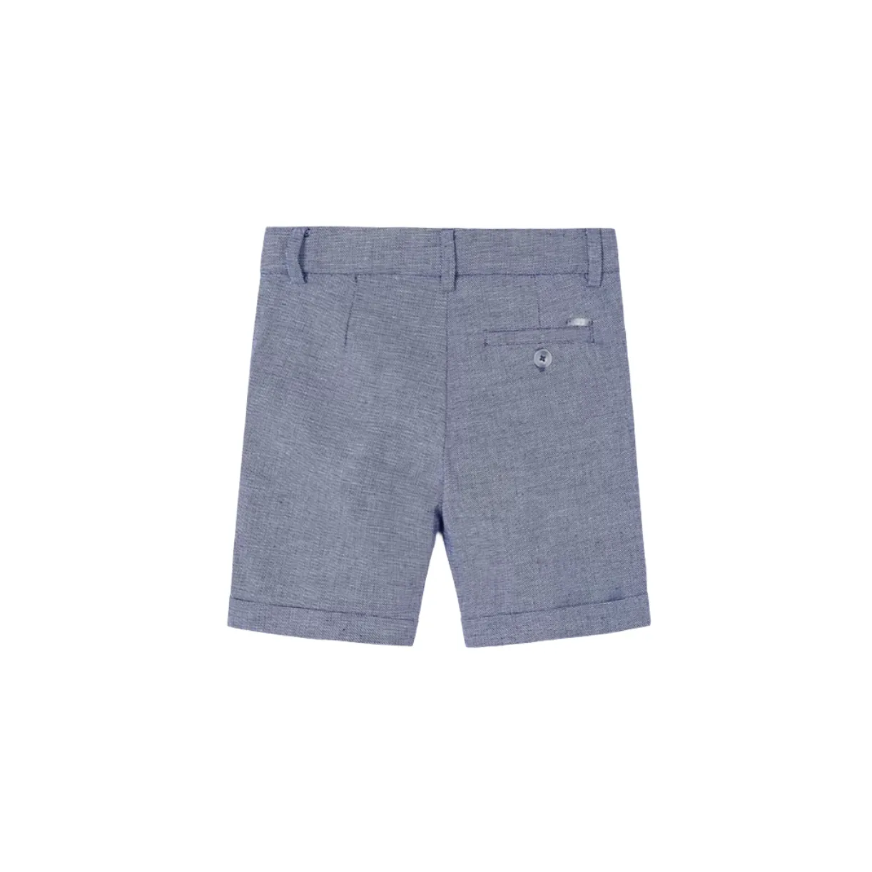 Blue Linen Shorts