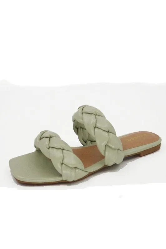 Braided Summer Sandal - Sage