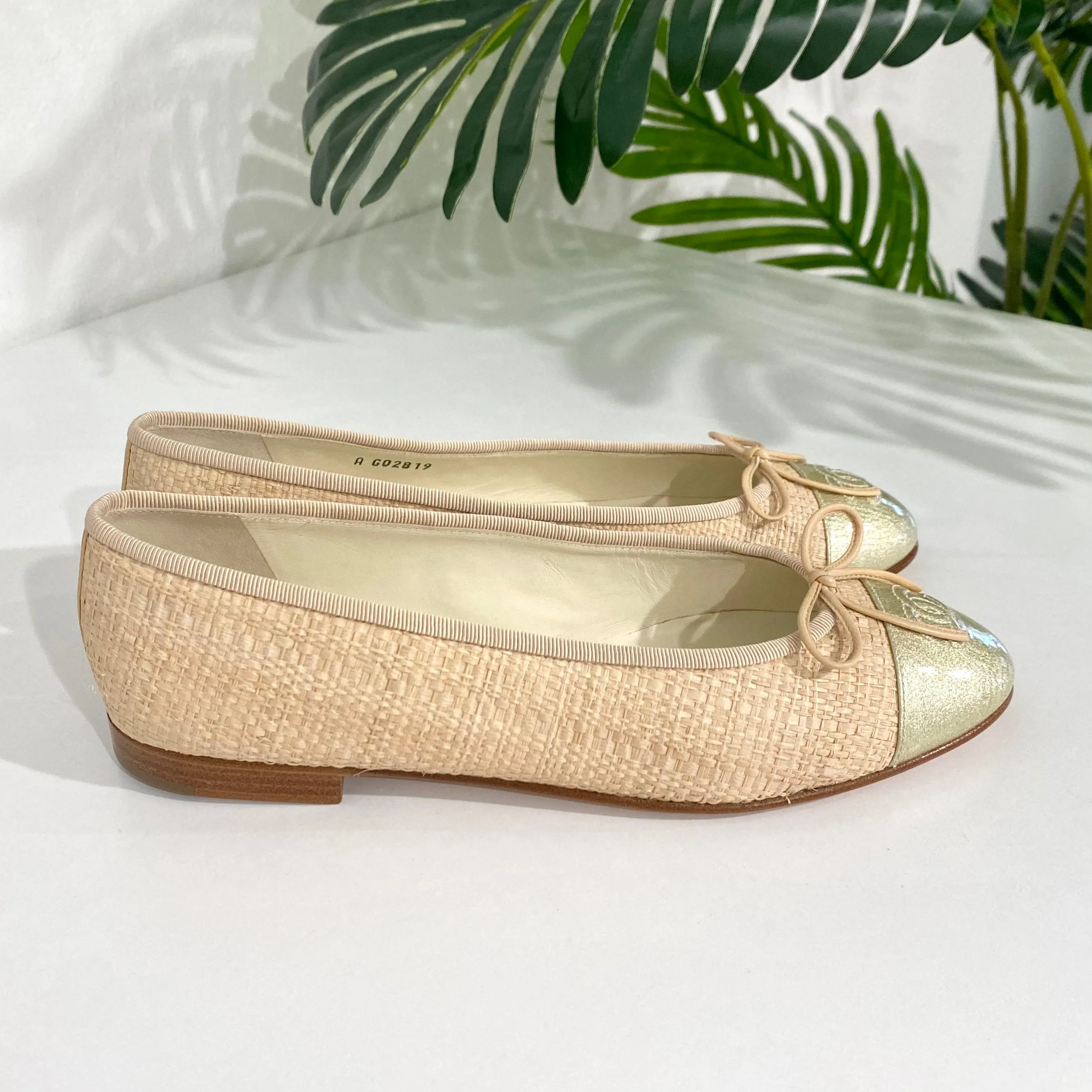 Chanel Raffia Ballet Flats