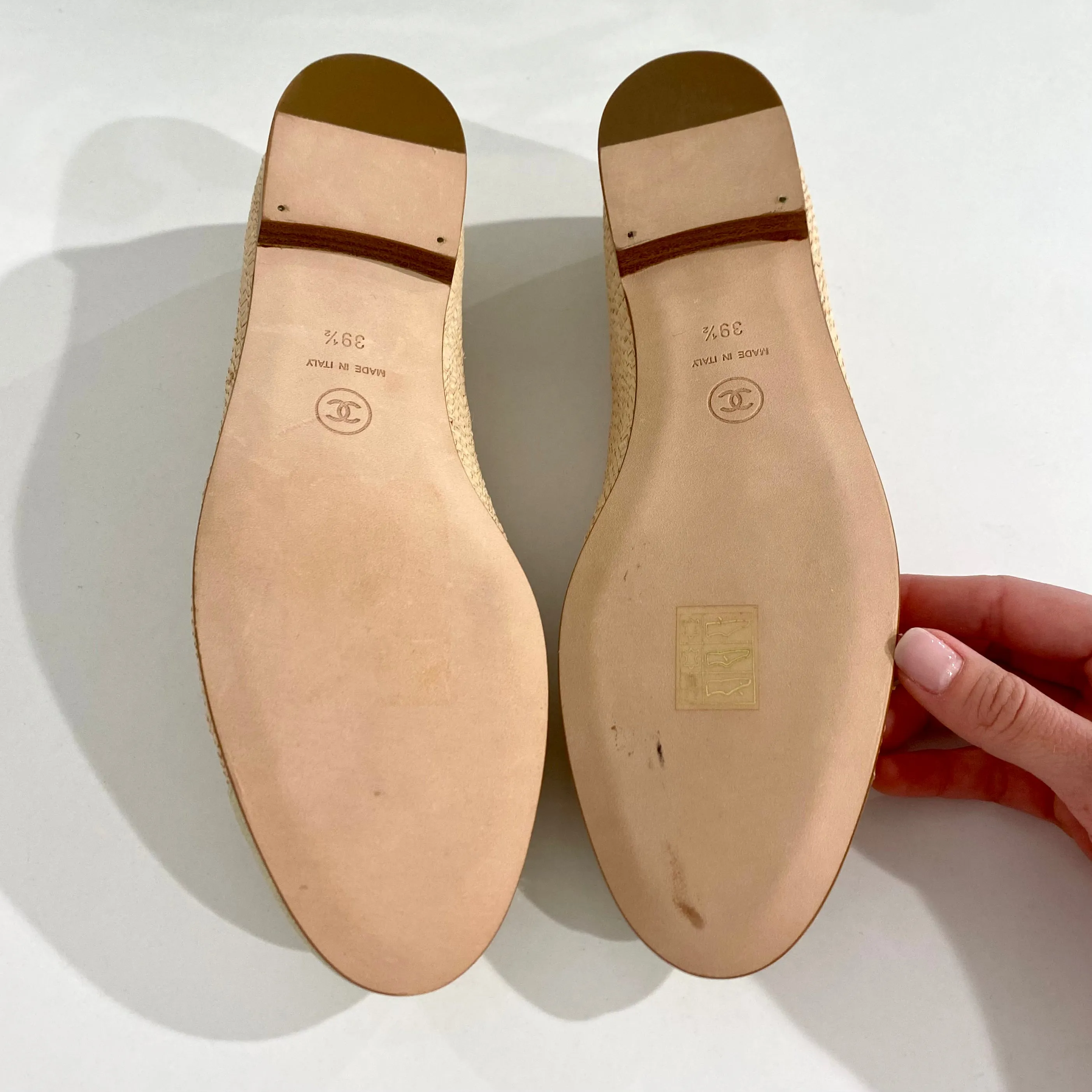 Chanel Raffia Ballet Flats