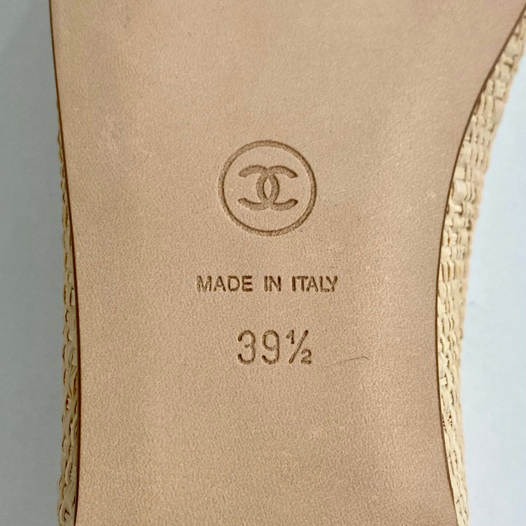 Chanel Raffia Ballet Flats