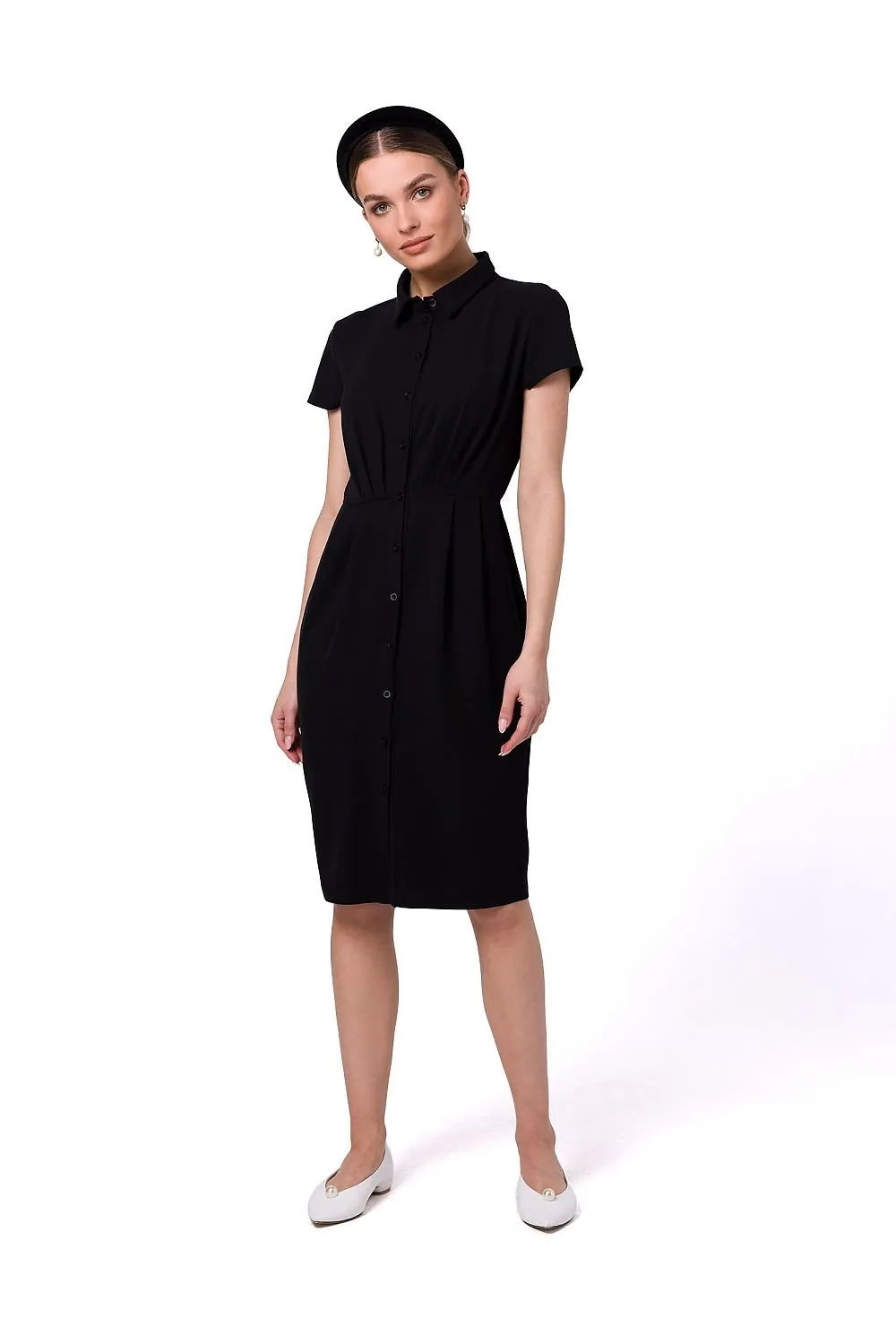 Chic Front-Button Daytime Dress