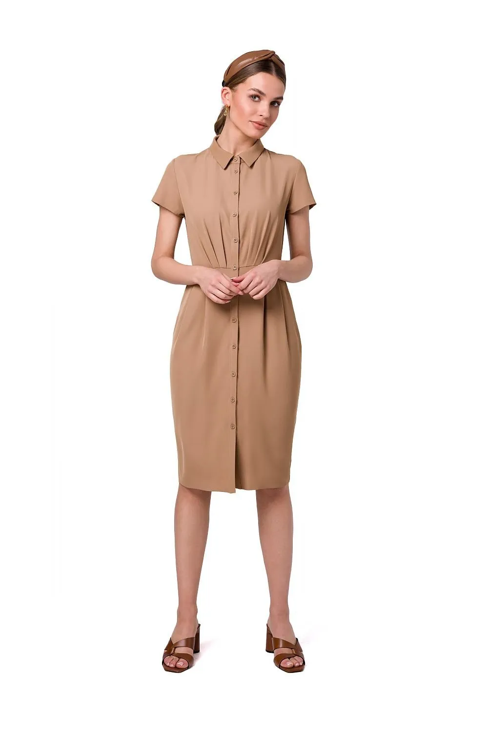 Chic Front-Button Daytime Dress