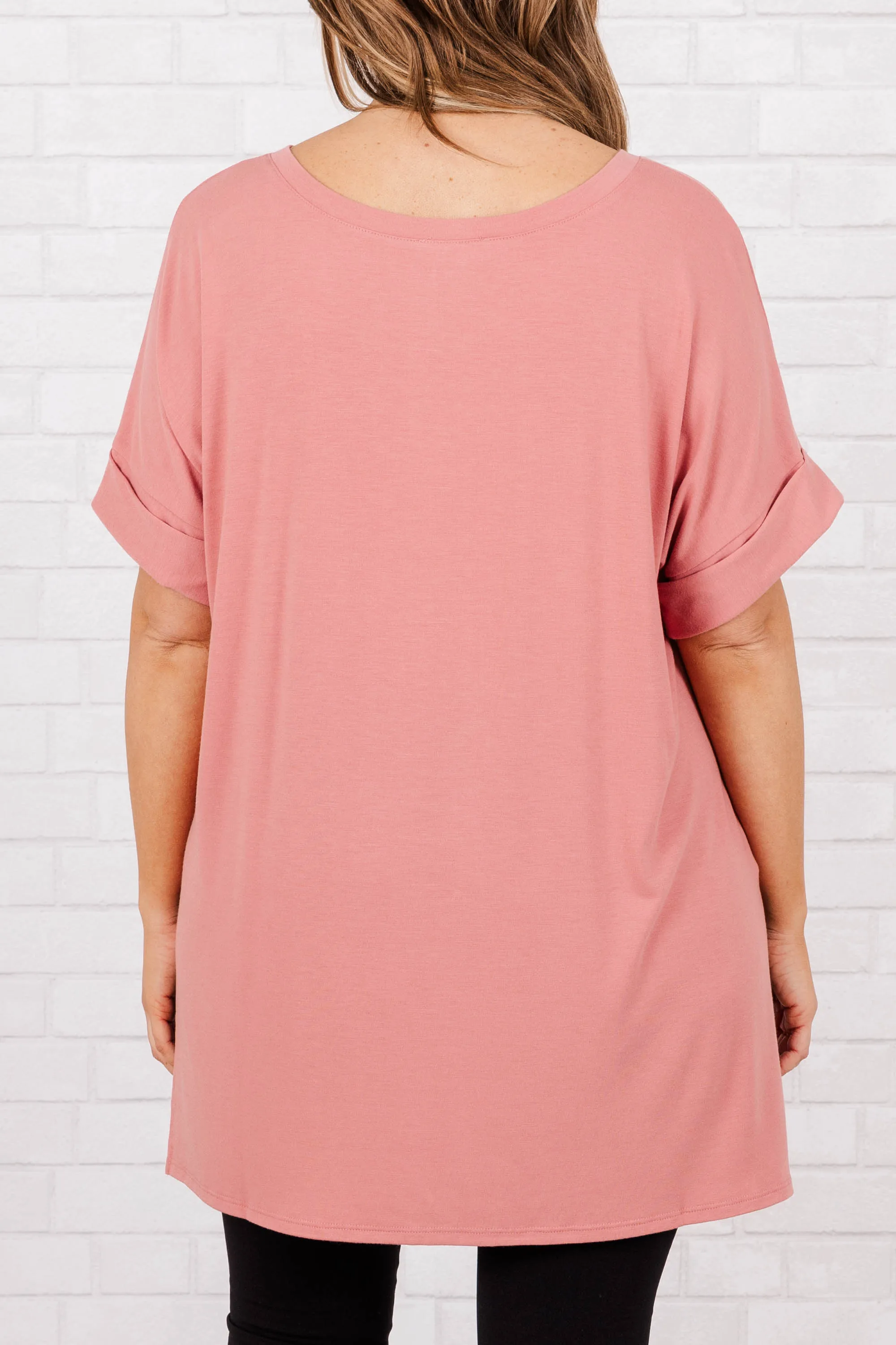 Comfy Travels Top, Dusty Rose