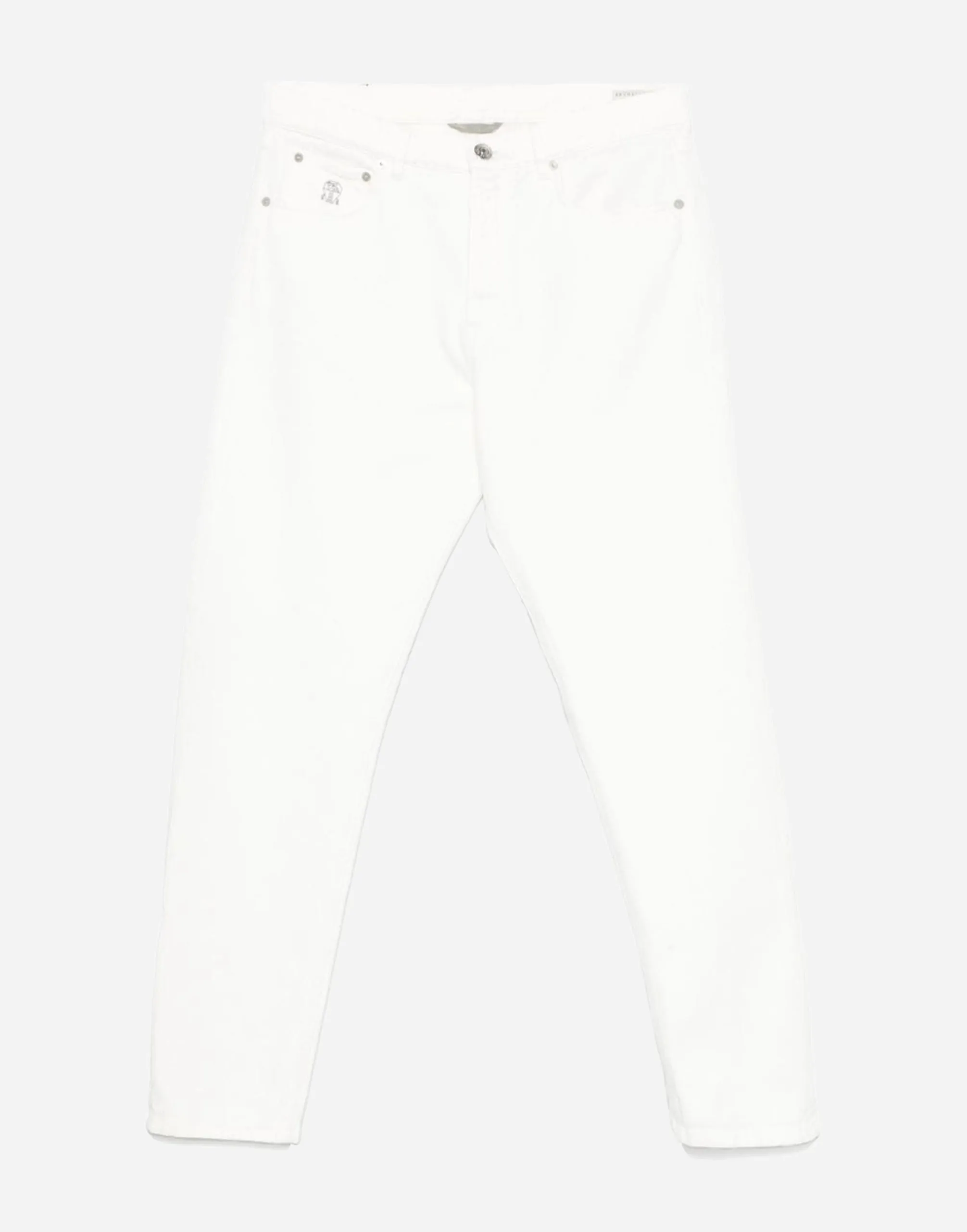 Cotton Denim Jeans With Belt Loops