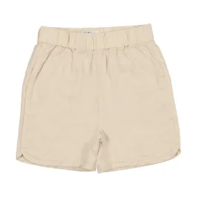 Cream Linen Shorts