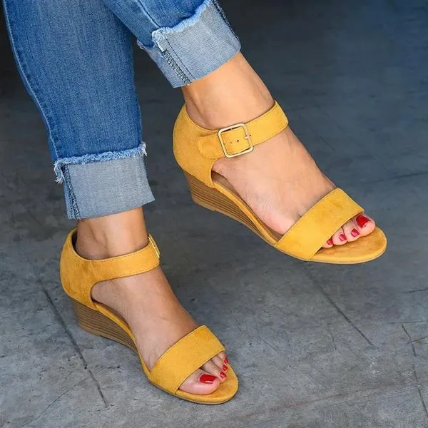 Daily Comfy Low Heel Wedge Sandals