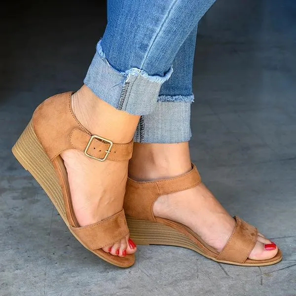 Daily Comfy Low Heel Wedge Sandals