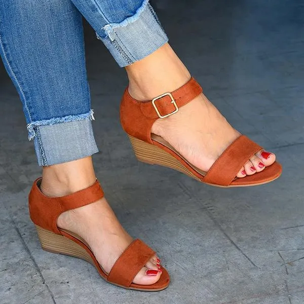 Daily Comfy Low Heel Wedge Sandals