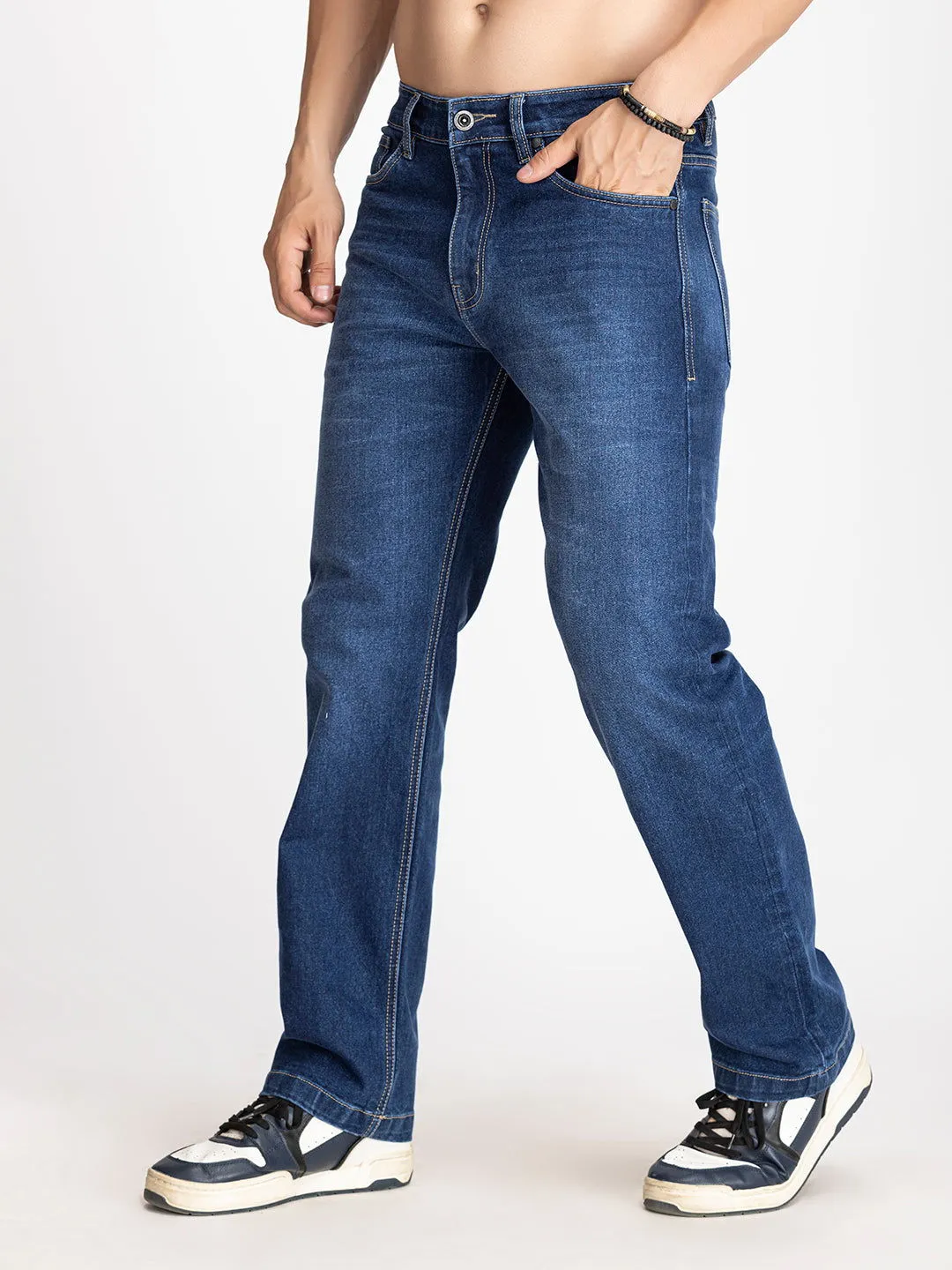 DARK BLUE COMFORT JEANS