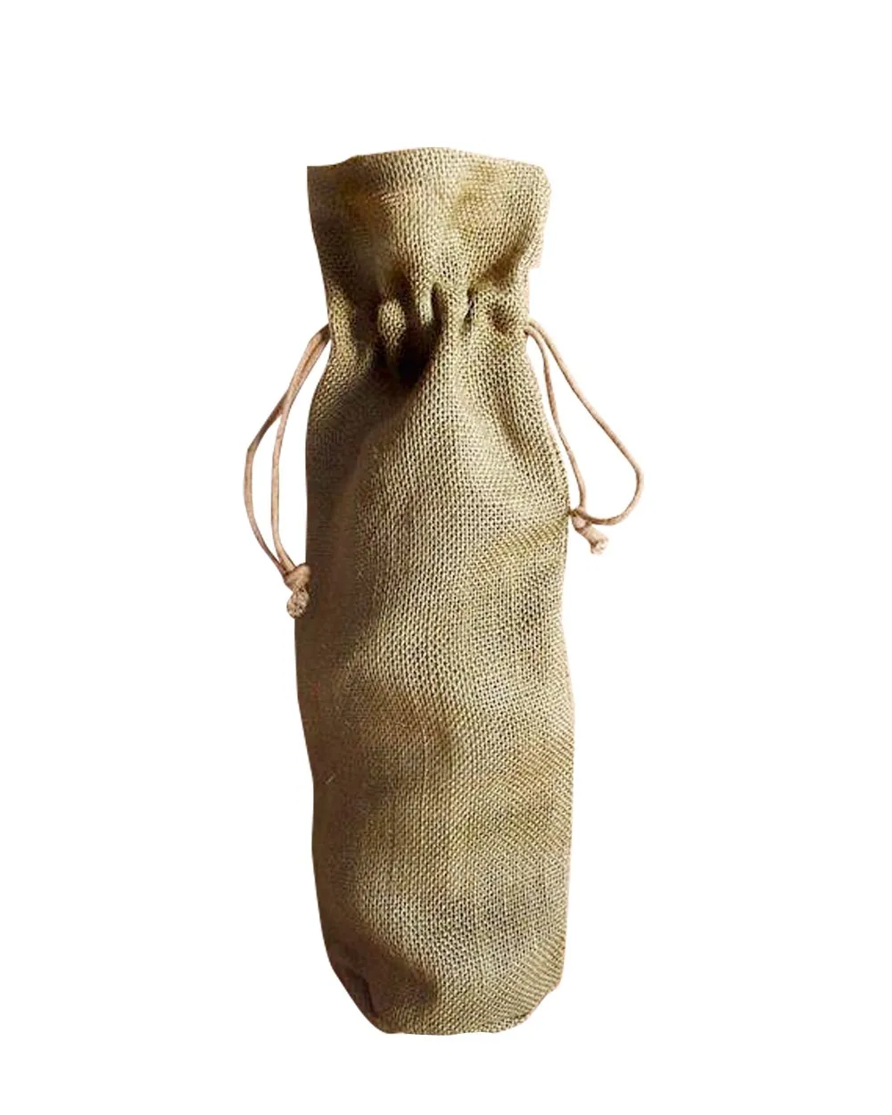 Eco-Friendly Single Bottle Jute Wine Bags with Drawstring WJ163