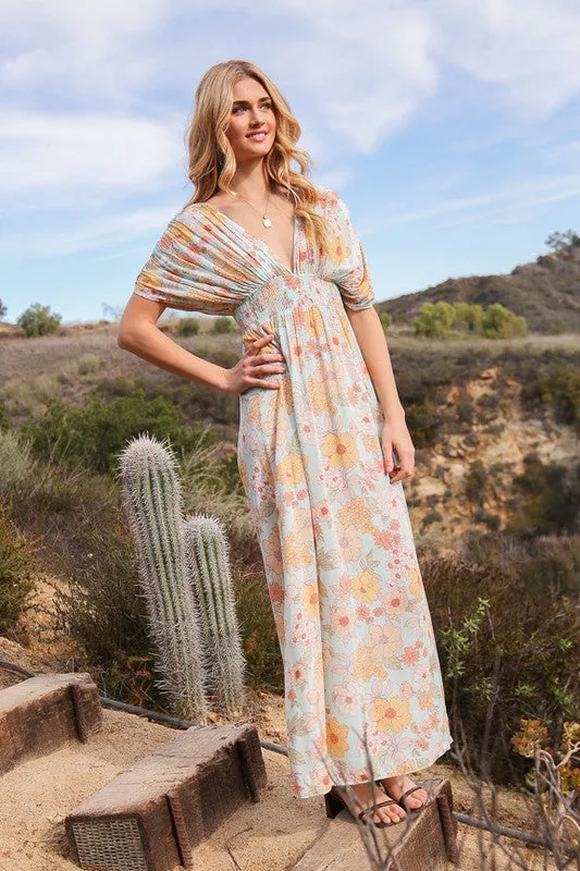 Floral Print Brunch Spring Summer Maxi Sundress *Online Only*