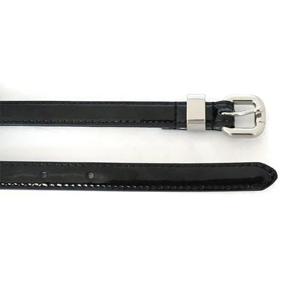 Gift Box 2 Belts | Black & Purple Skinny Leather Belt Gift Set