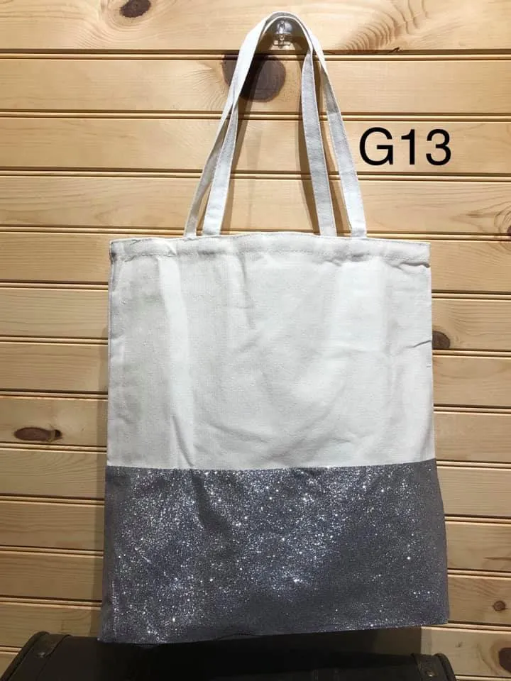 Glitter Tote - G13 - Silver