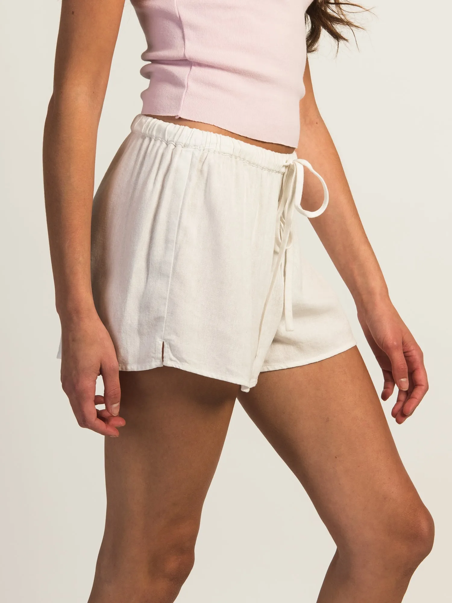 HARLOW LANA LINEN SHORT - WHITE