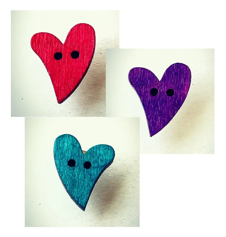 Heart shawl pins