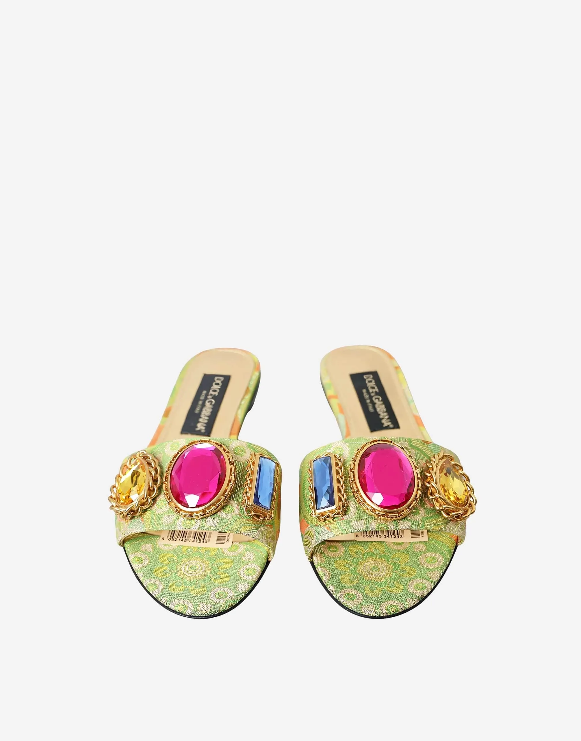 Jacquard Flats With Jewel Embellishments