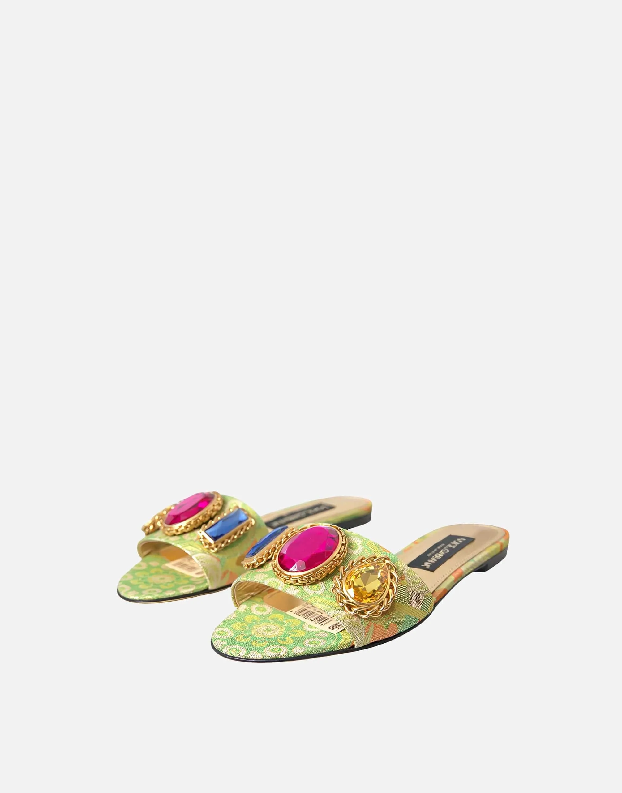 Jacquard Flats With Jewel Embellishments