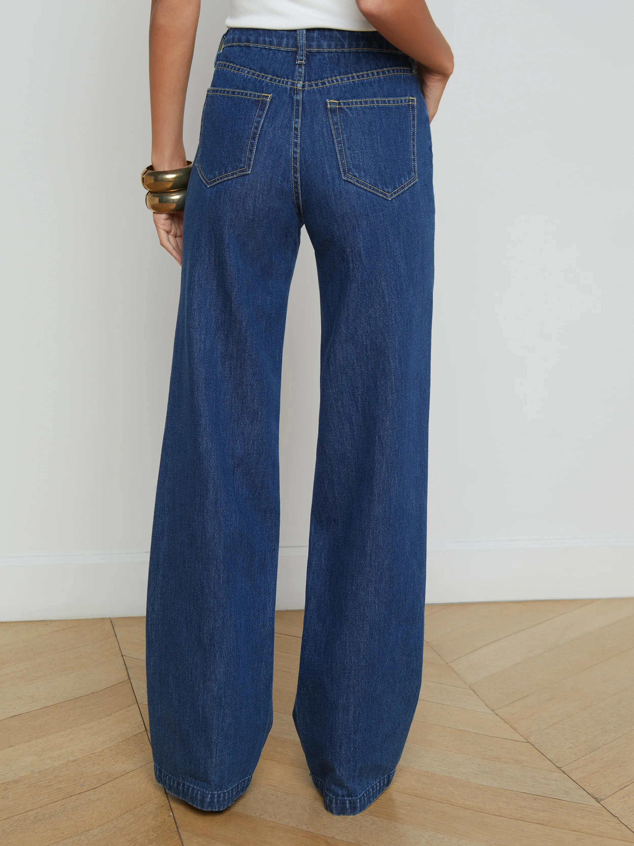 L'AGENCE CLAYTON H/R WIDE LEG JEAN