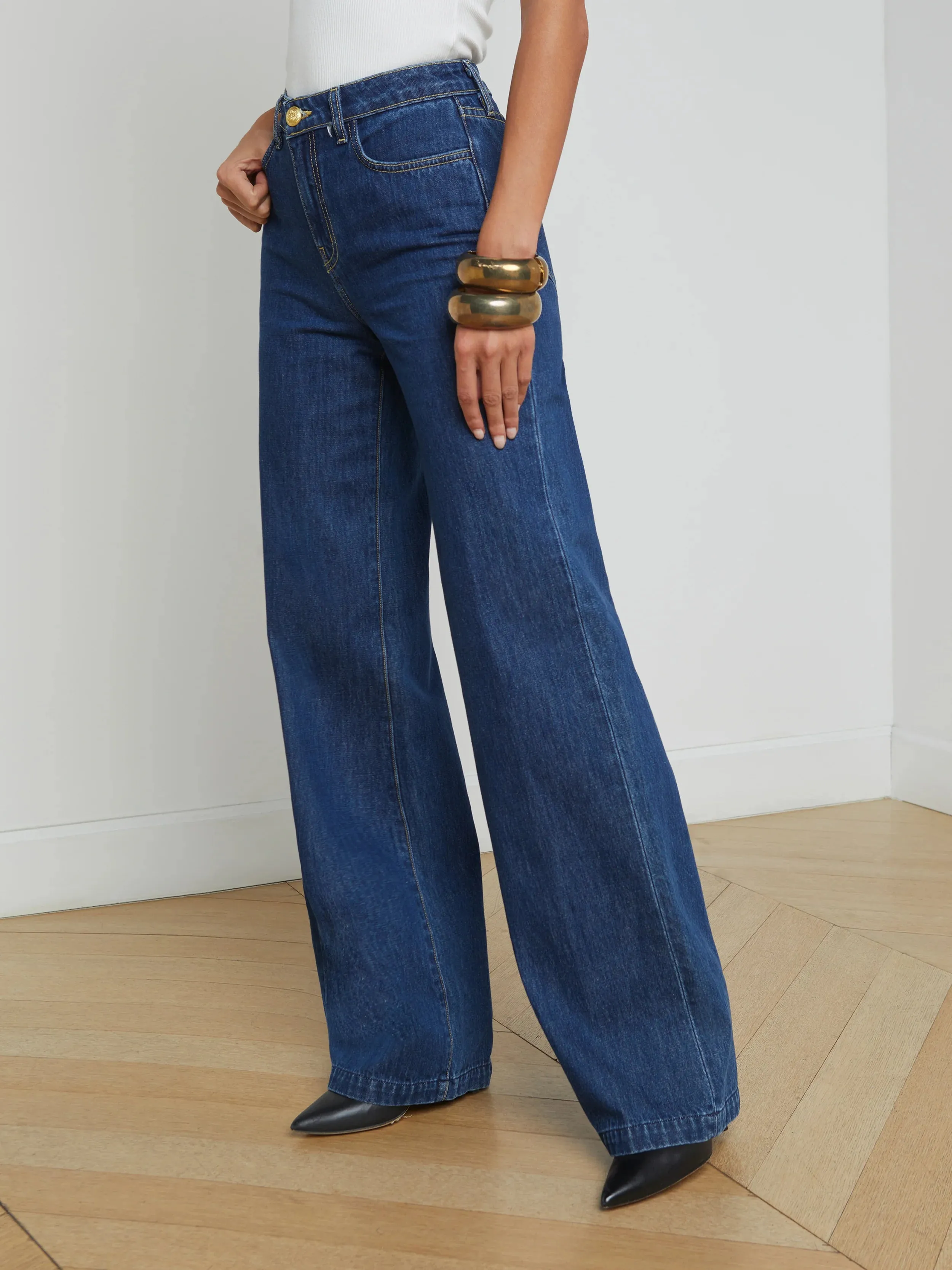 L'AGENCE CLAYTON H/R WIDE LEG JEAN