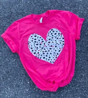 Leopard Print Heart Tee