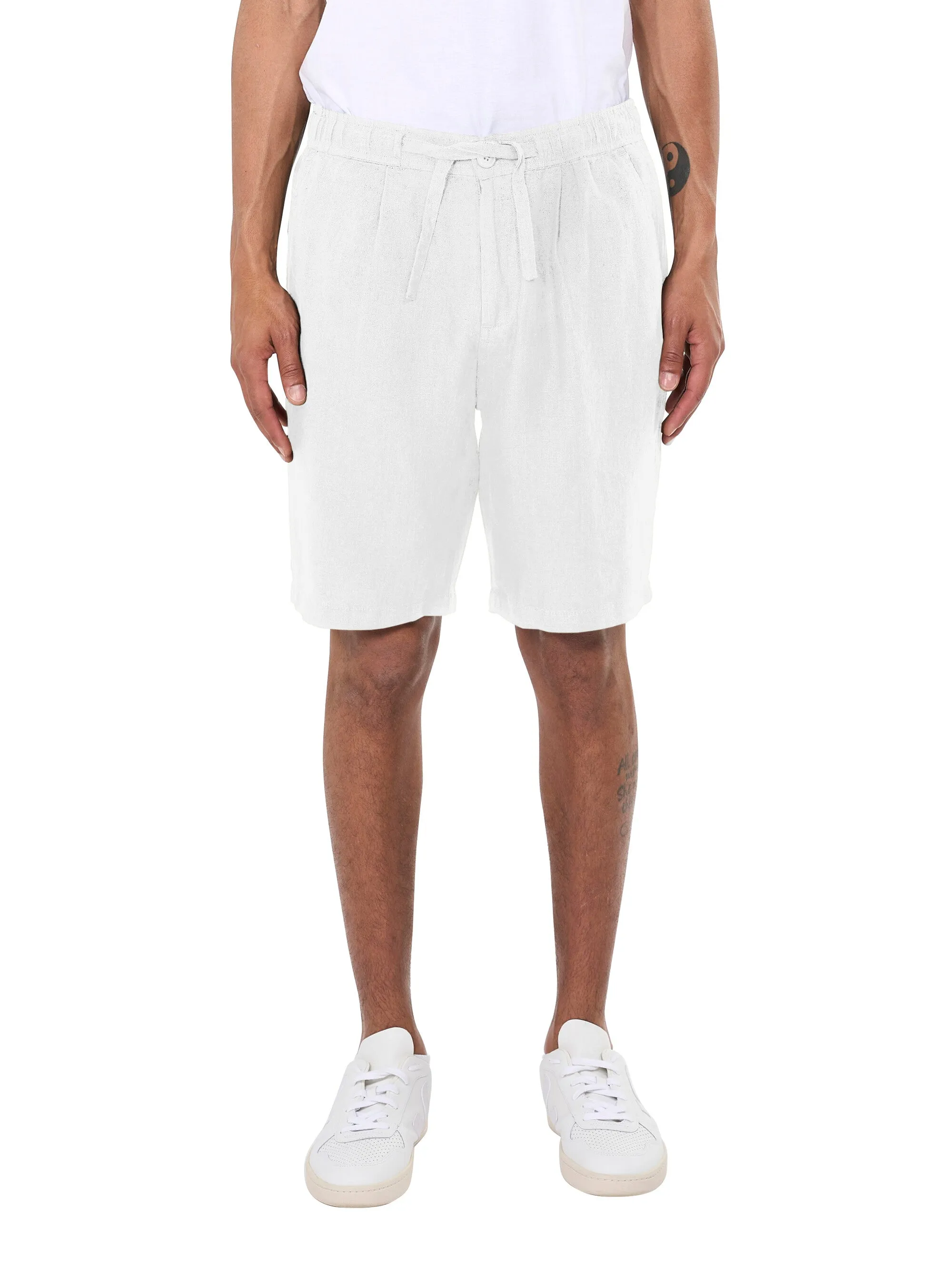 Loose Linen shorts - Bright White