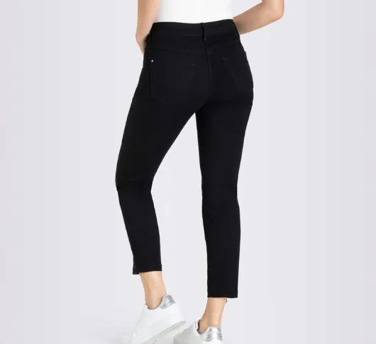 MAC JEANS - Dream Chic Cropped Jeans with Zip Detail in Black