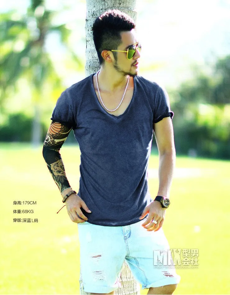 Men's V-Neck Cotton T-Shirt