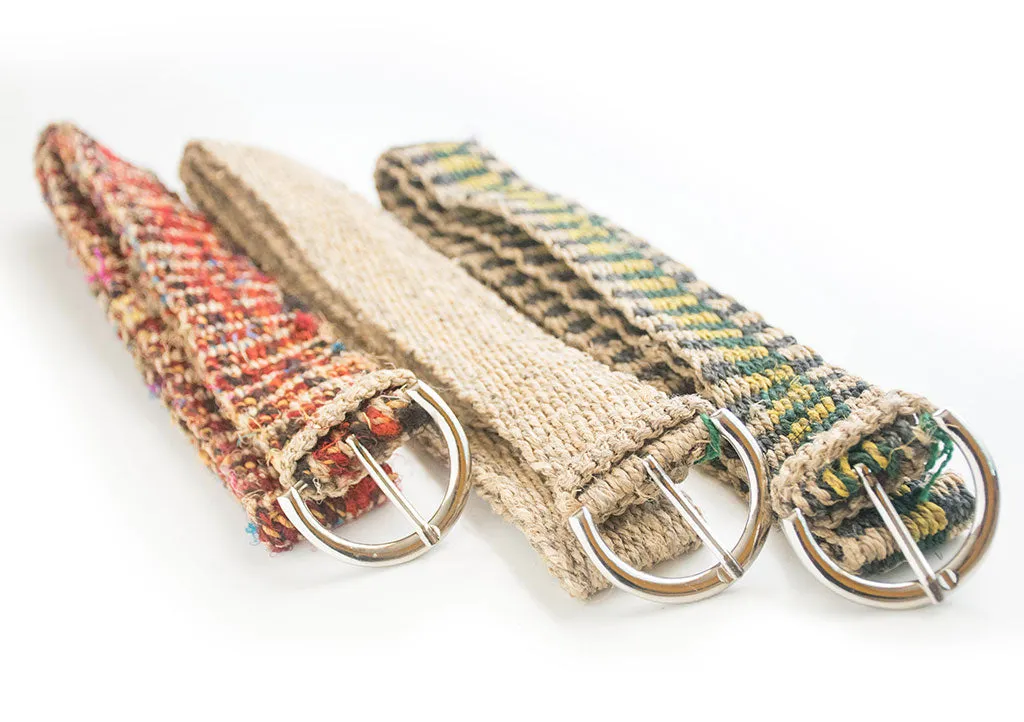 Multicolor Ecofriendly Hand Woven Unisex Hemp Belt