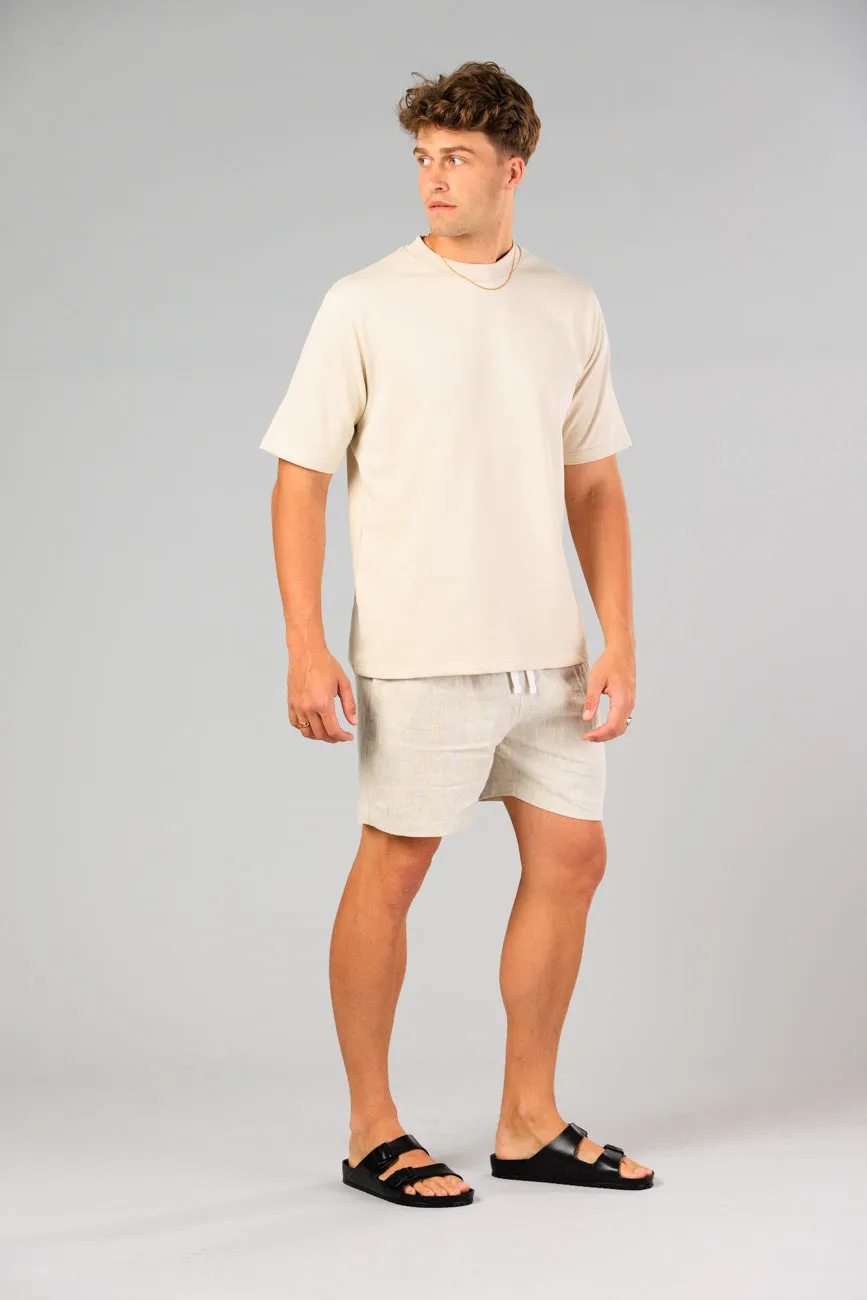 Noosa Linen Shorts - Sand Stone