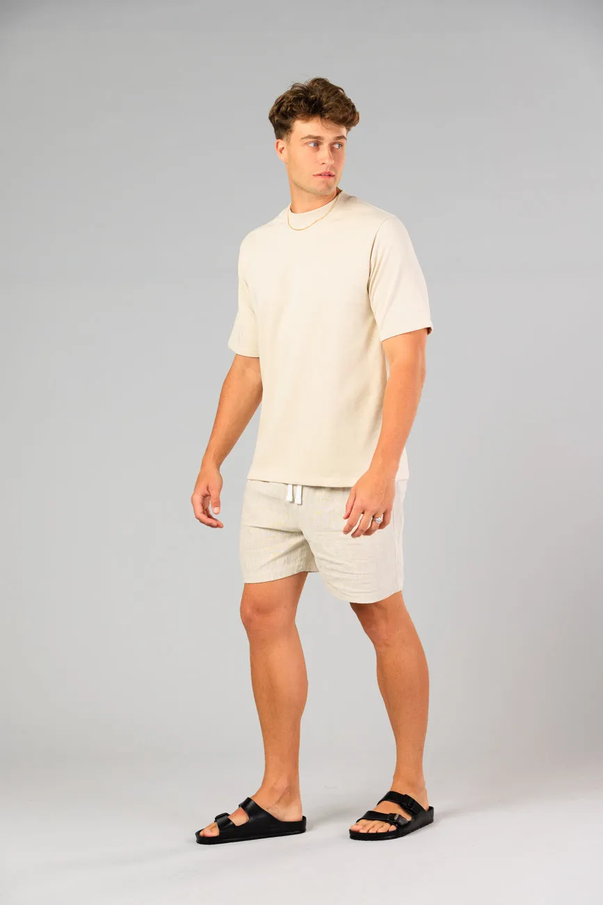 Noosa Linen Shorts - Sand Stone