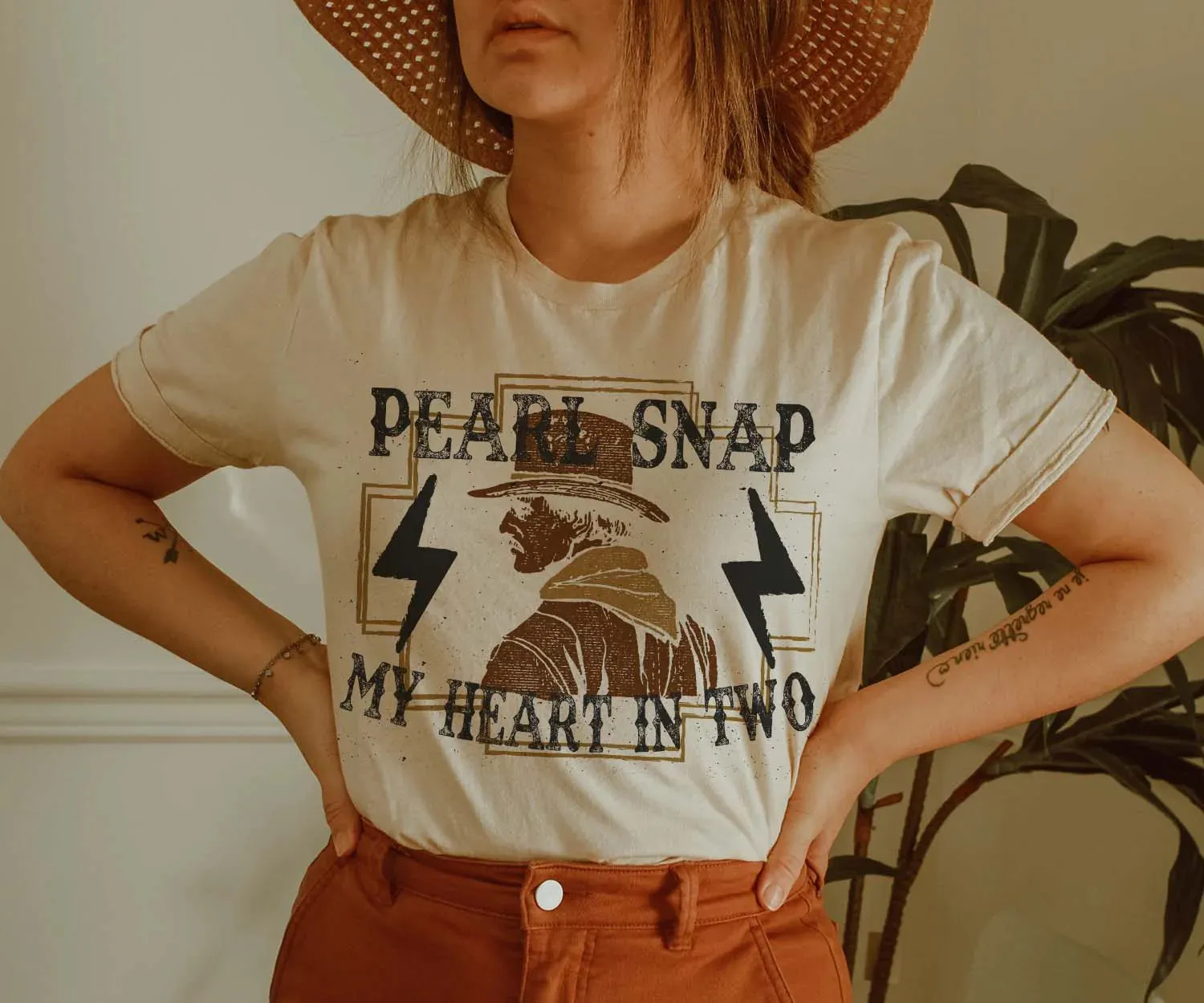 Pearl Snap My Heart Tee~Multiple Colors