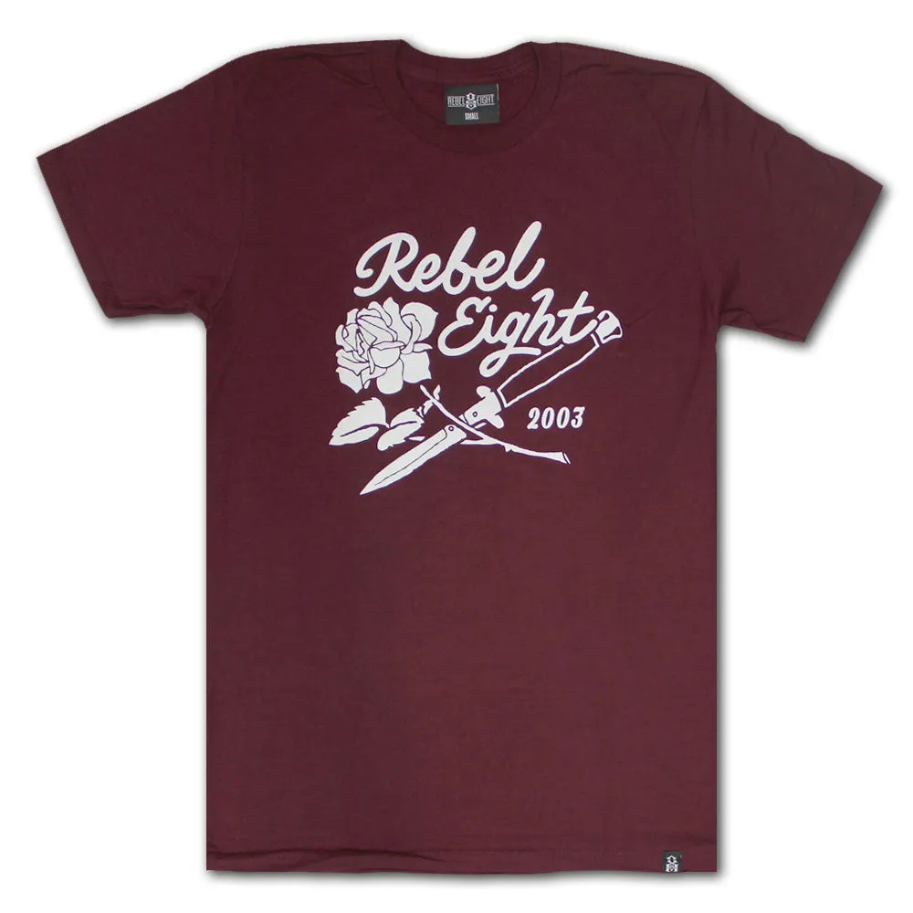 Rebel8 Rose And Daggers T-shirt Burgundy