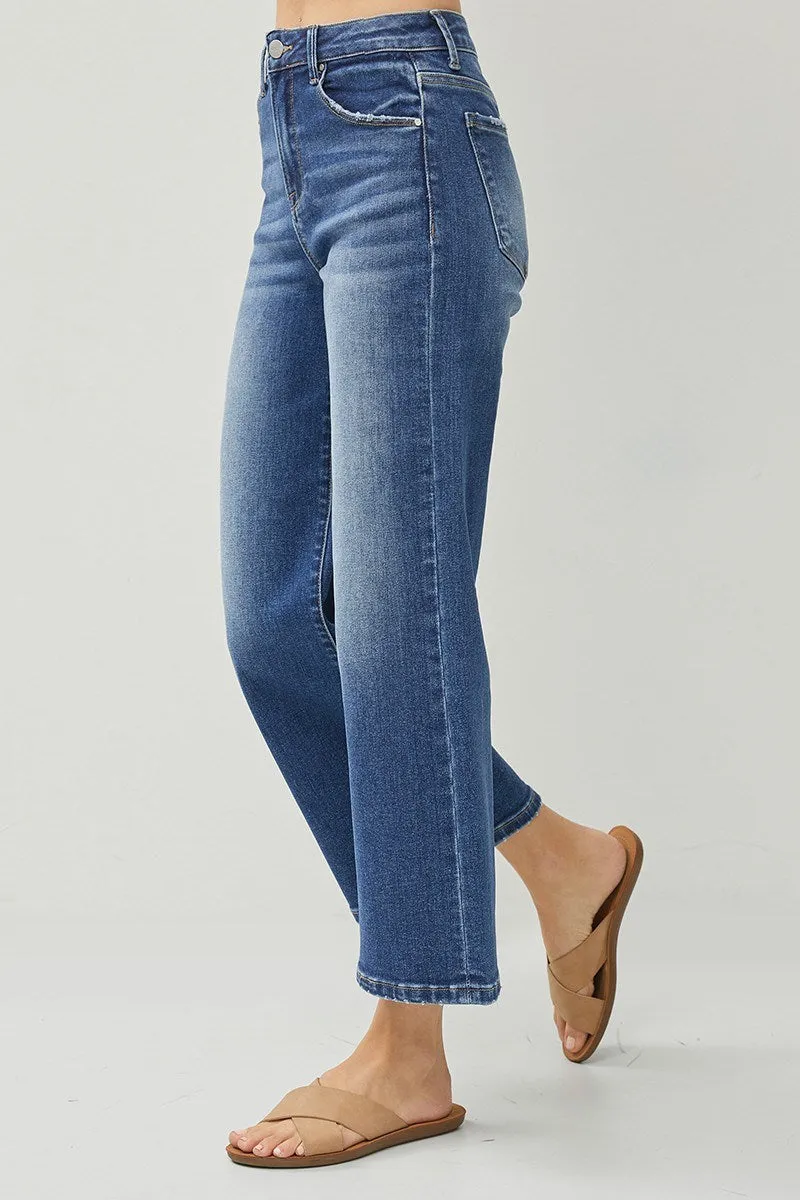 Risen Jeans - High Rise Wide Crop Jeans - RDP5531