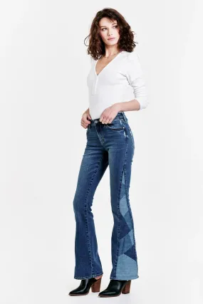 ROSA High Rise Patch Flare Jean #191