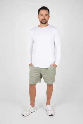 RUFOLO LINEN SHORT - SAGE