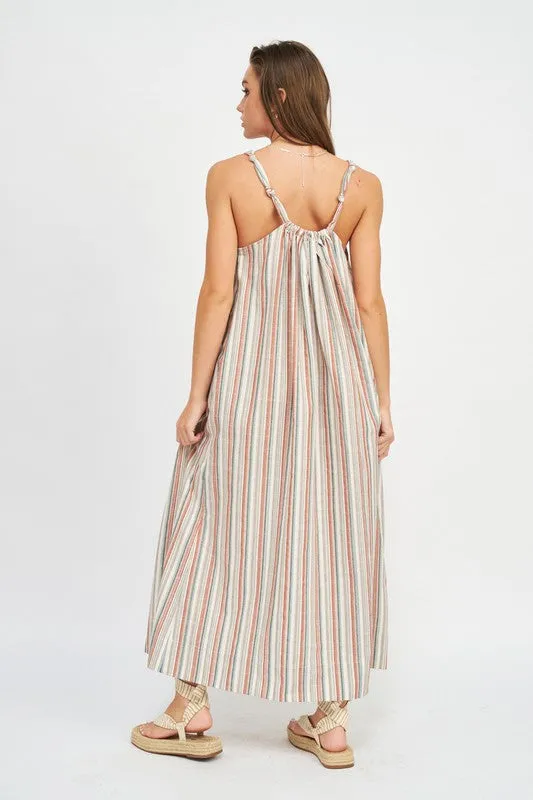 Striped Maxi Dress w/ Pockets