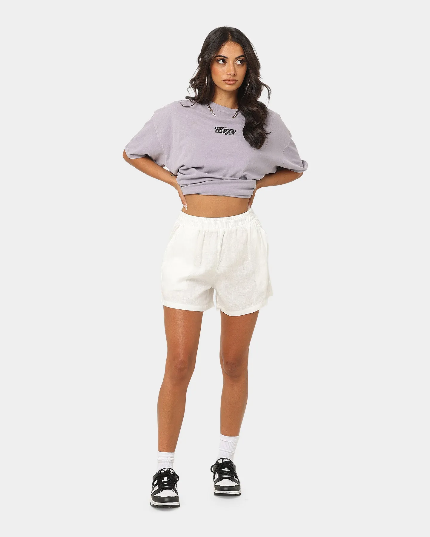 Stussy Women's Cali Linen Shorts White