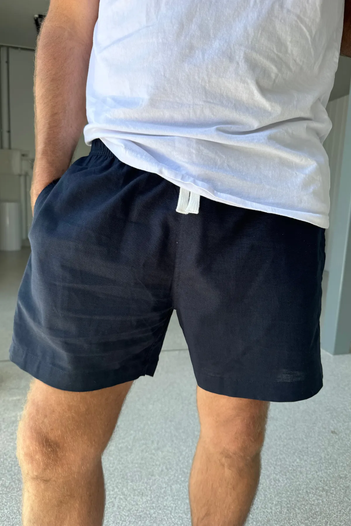 Summer Linen Shorts - Navy