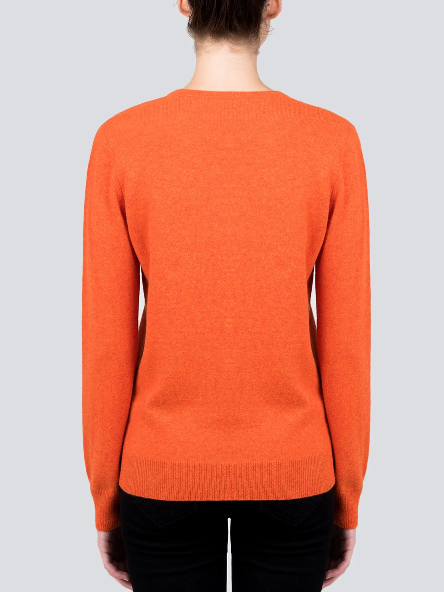 V Neck Sweater_Orange