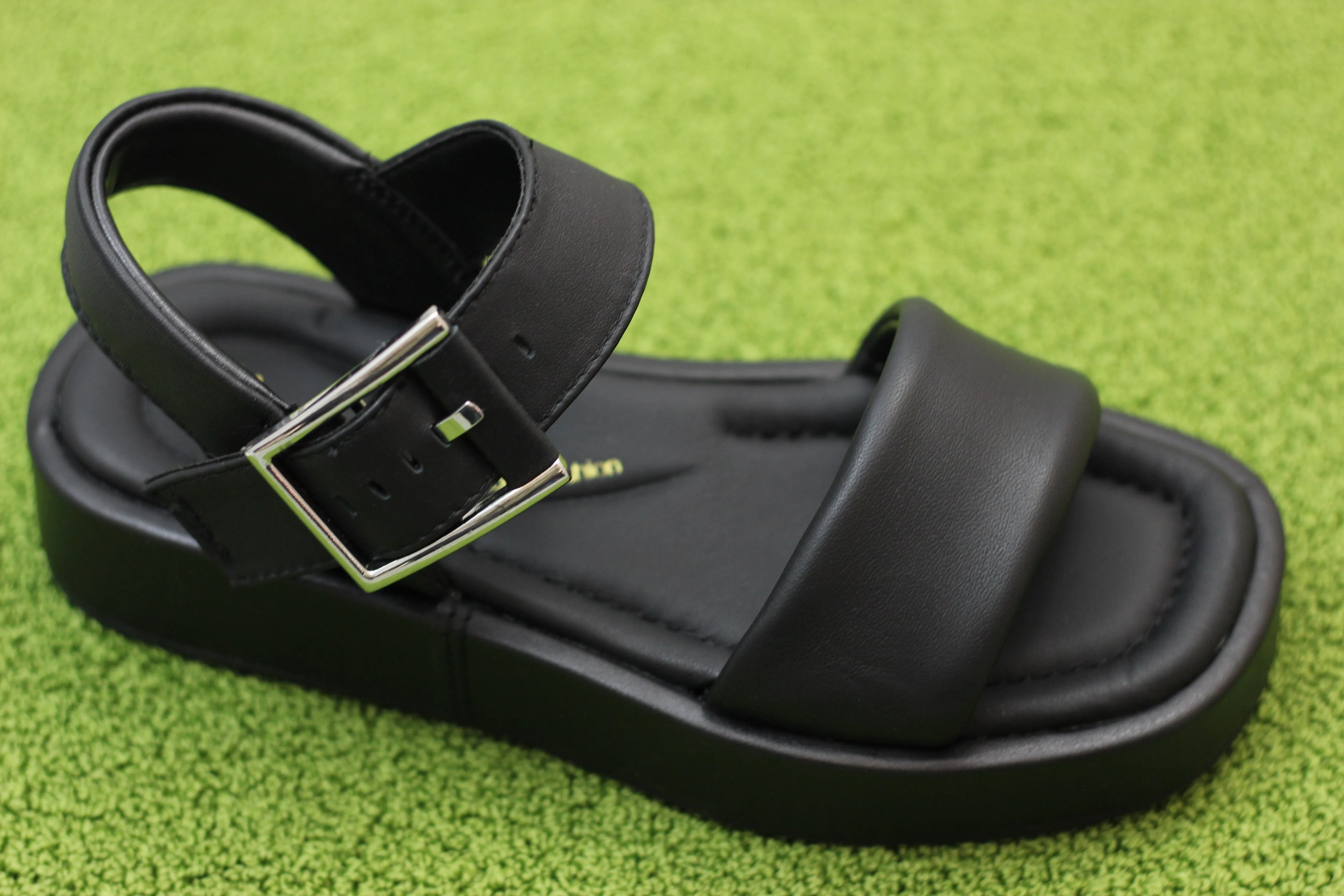 Women's Alda Strap Sandal - Black Leather