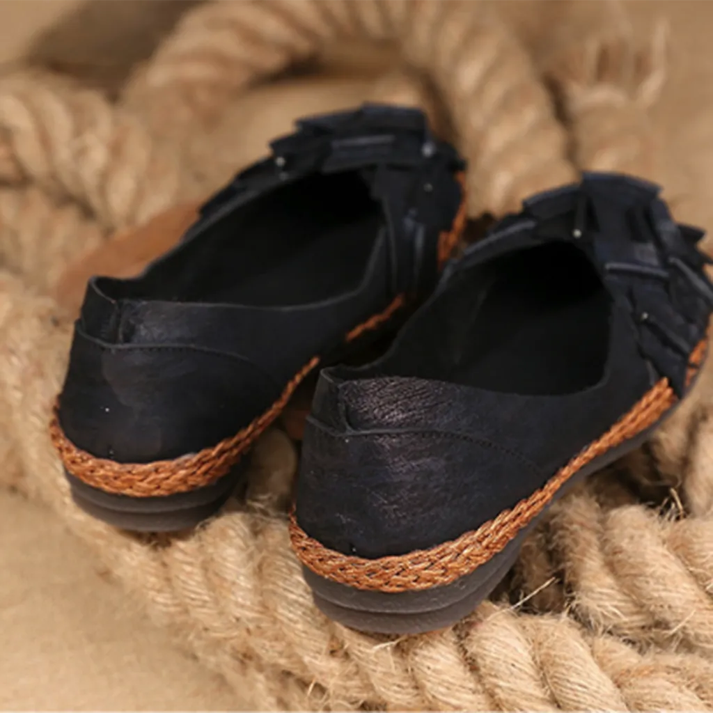 Woven Handmade Women's Retro Flats | Gift Shoe